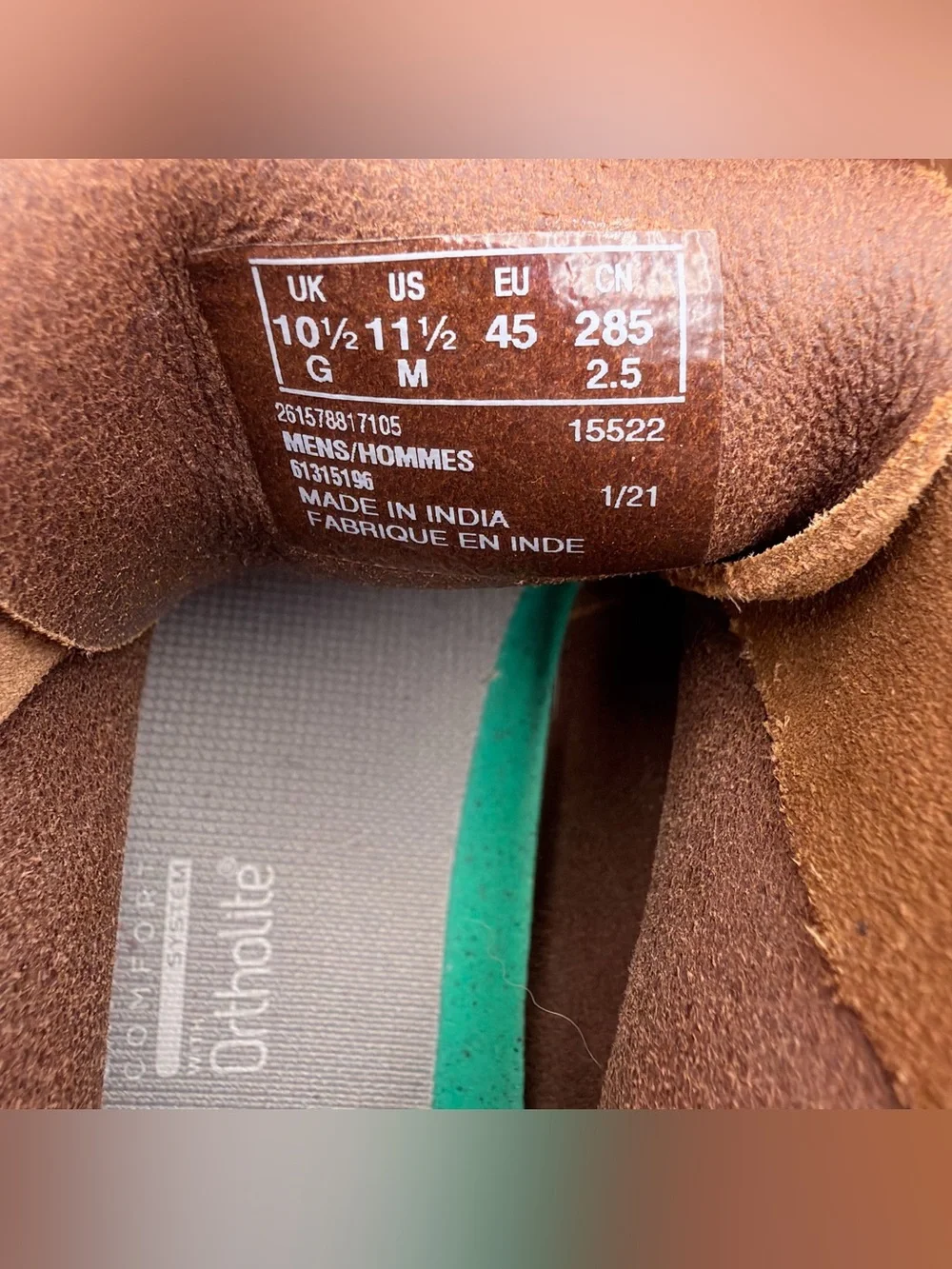 Clarks Men's Suede Boots in Chestnut Brown comfort orthite